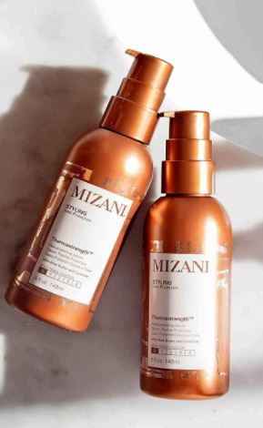 Mizani Thermastrength Heat Protecting Serum | Protects Hair From Heat Damage | With Shea Butter | For Curly Hair | 5 Fl. Oz.